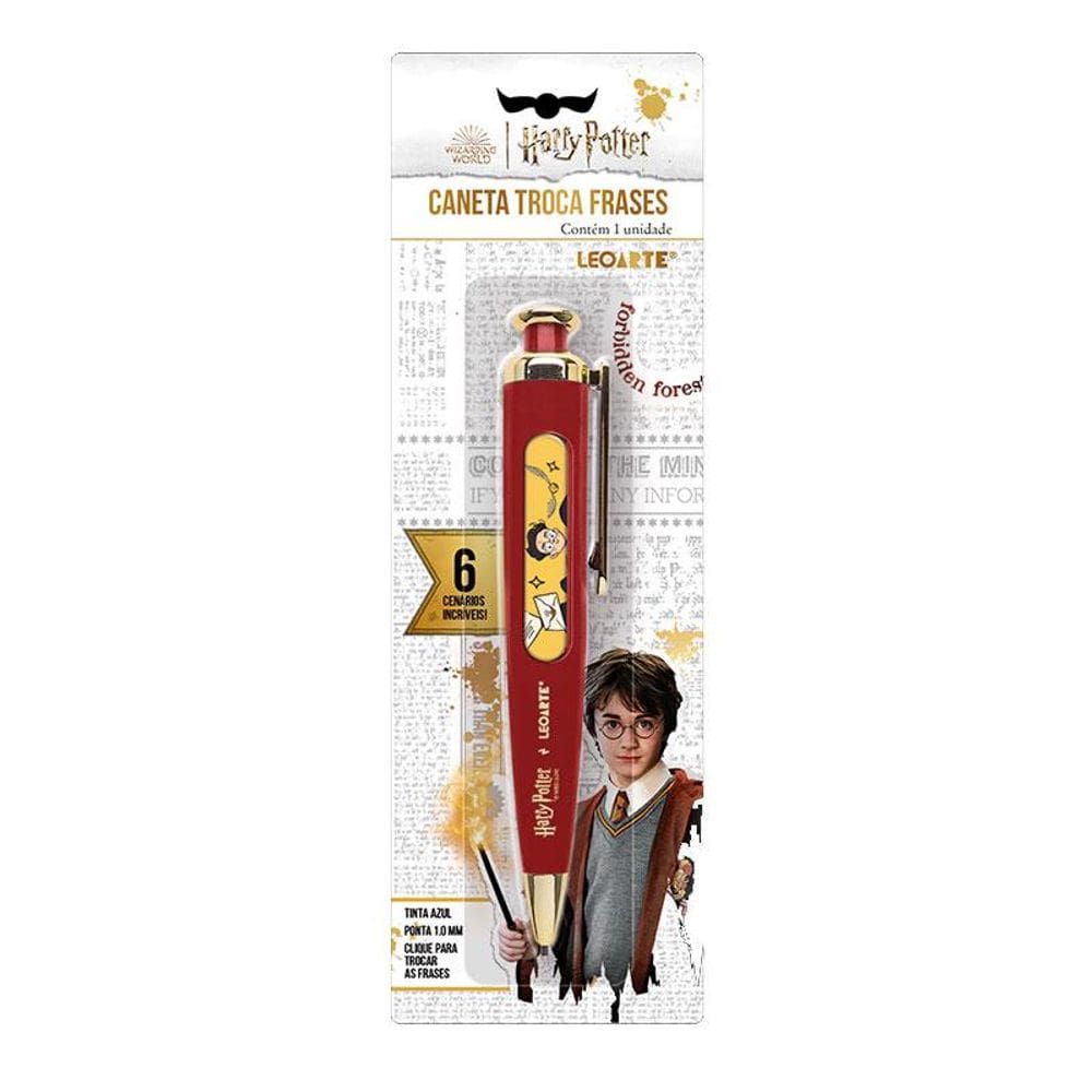 Caneta Esferográfica Harry Potter Troca Frases 97184VM 1.0mm - Leo&Leo
