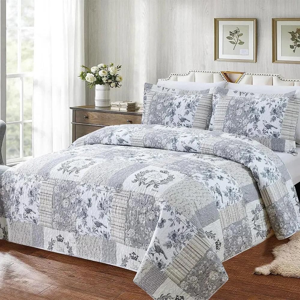 Kit Colcha / Cobre Leito Queen Ultrassonic Estampado Sultan