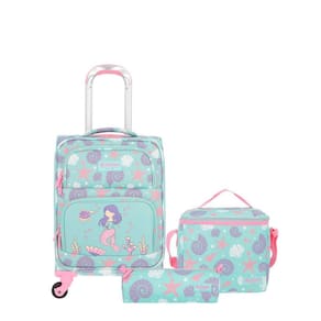 Kit Mala Escolar Sereia Lancheira Térmica Estojo Viagem