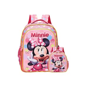 Kit Minnie Mouse Mochila De Costas + Lancheira Térmica
