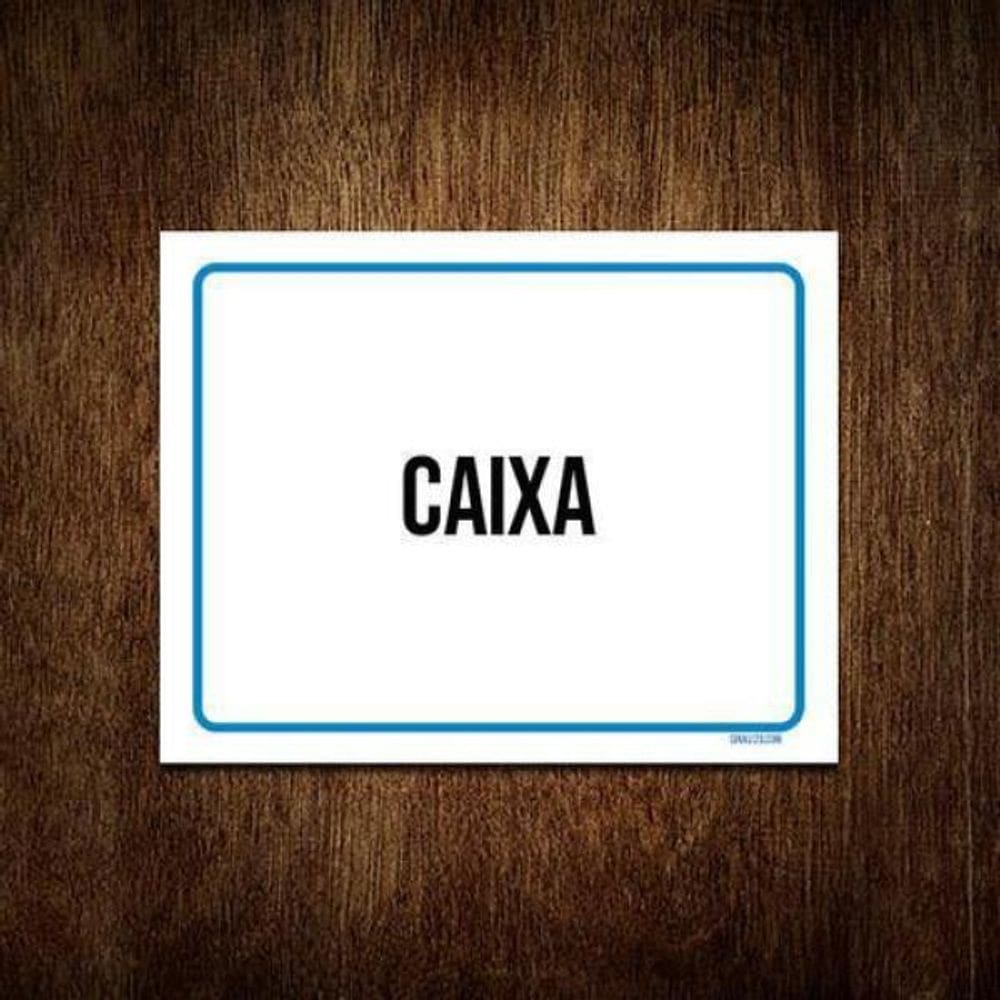Kit 5 Placas Ambiente Sinalização Setor Caixa
