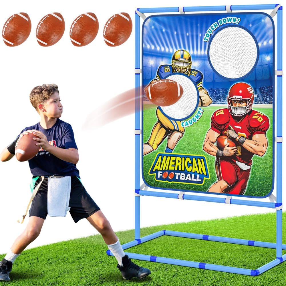 Jogo de arremesso de futebol Polkoliye com 4 bolas infláveis para crianças de 5 a 12 anos