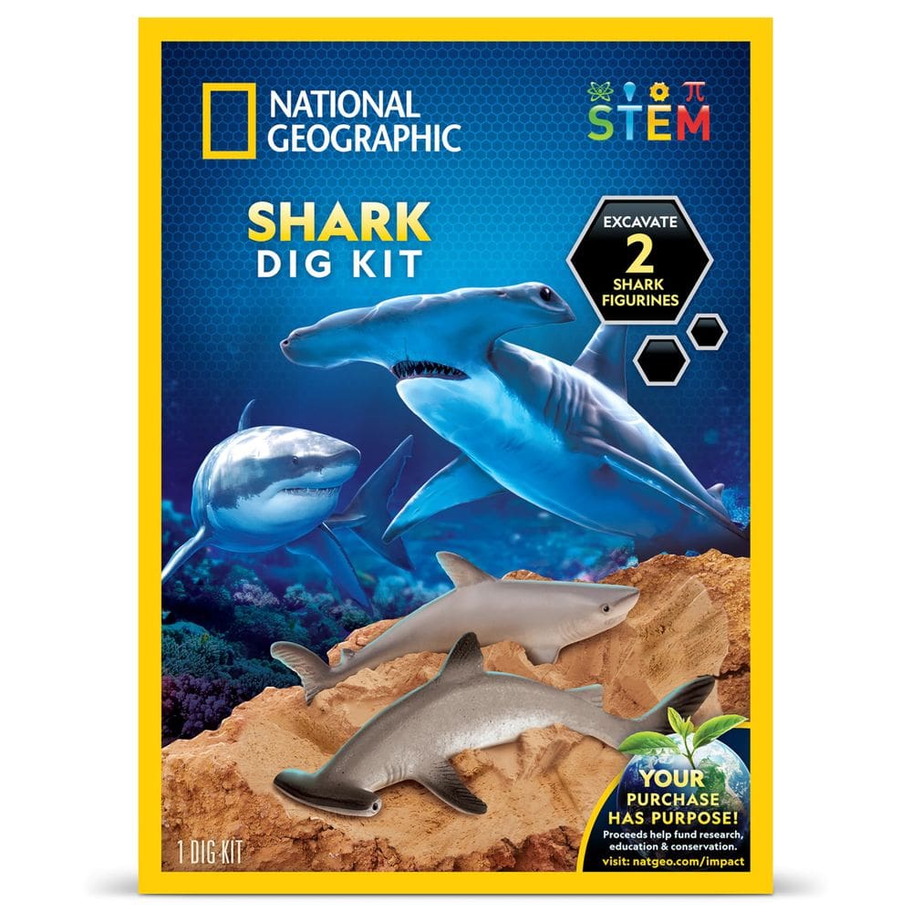 Kit científico de escavação Blue Marble National Geographic Shark