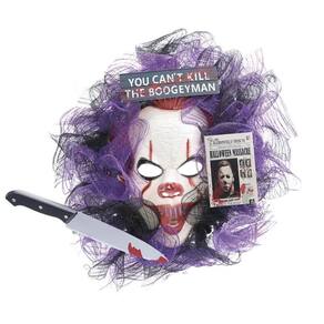 Guirlanda Palhaço Assassino Halloween 45Cm Cromus