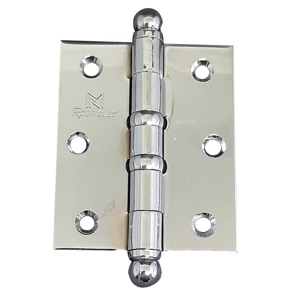 Dobradiça Reforçada 5535 3,1/2X3 Com Anel Cromada