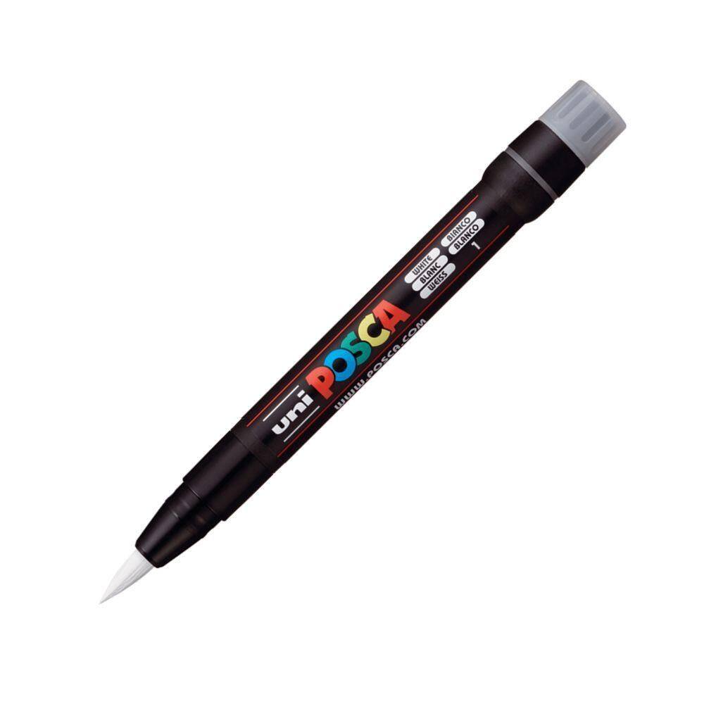 Marcador Multiuso Uni Posca Brush - Mitsubishi Branco