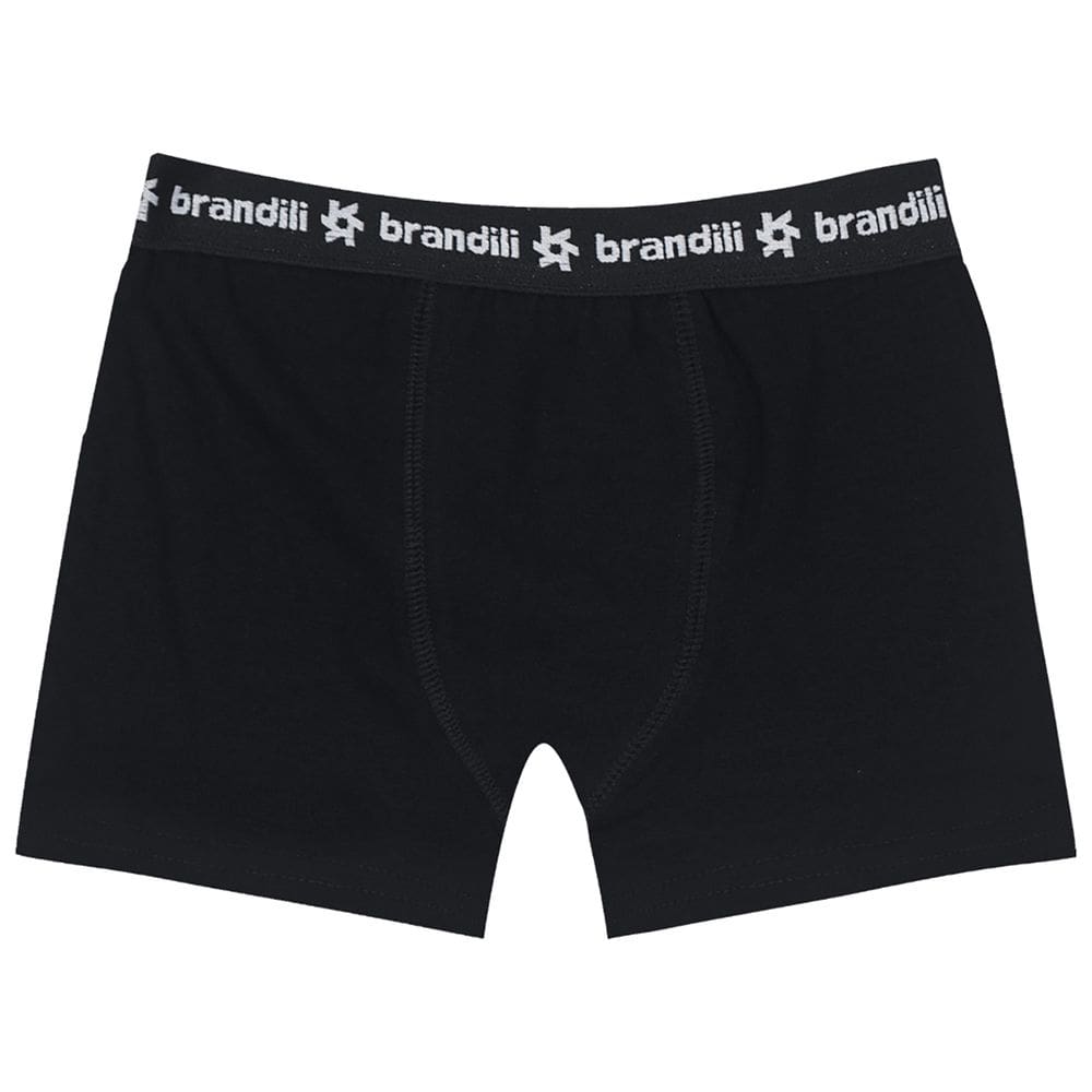 Cueca Boxer Infantil Menino Brandili Preto