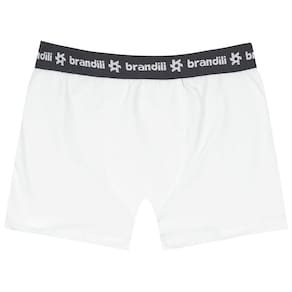 Cueca Boxer Infantil Menino Brandili Branco