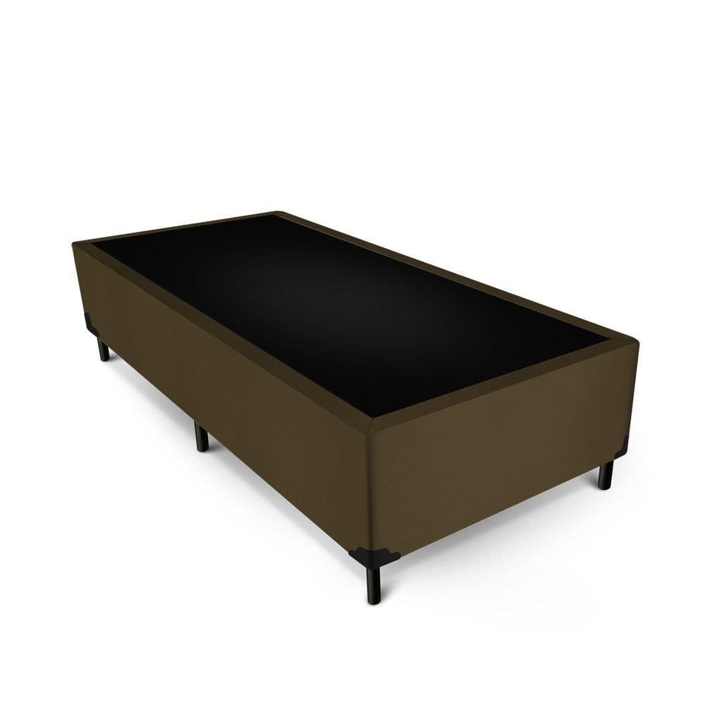 Box Max Ultra Suede Marrom Solteiro 88x188x42cm