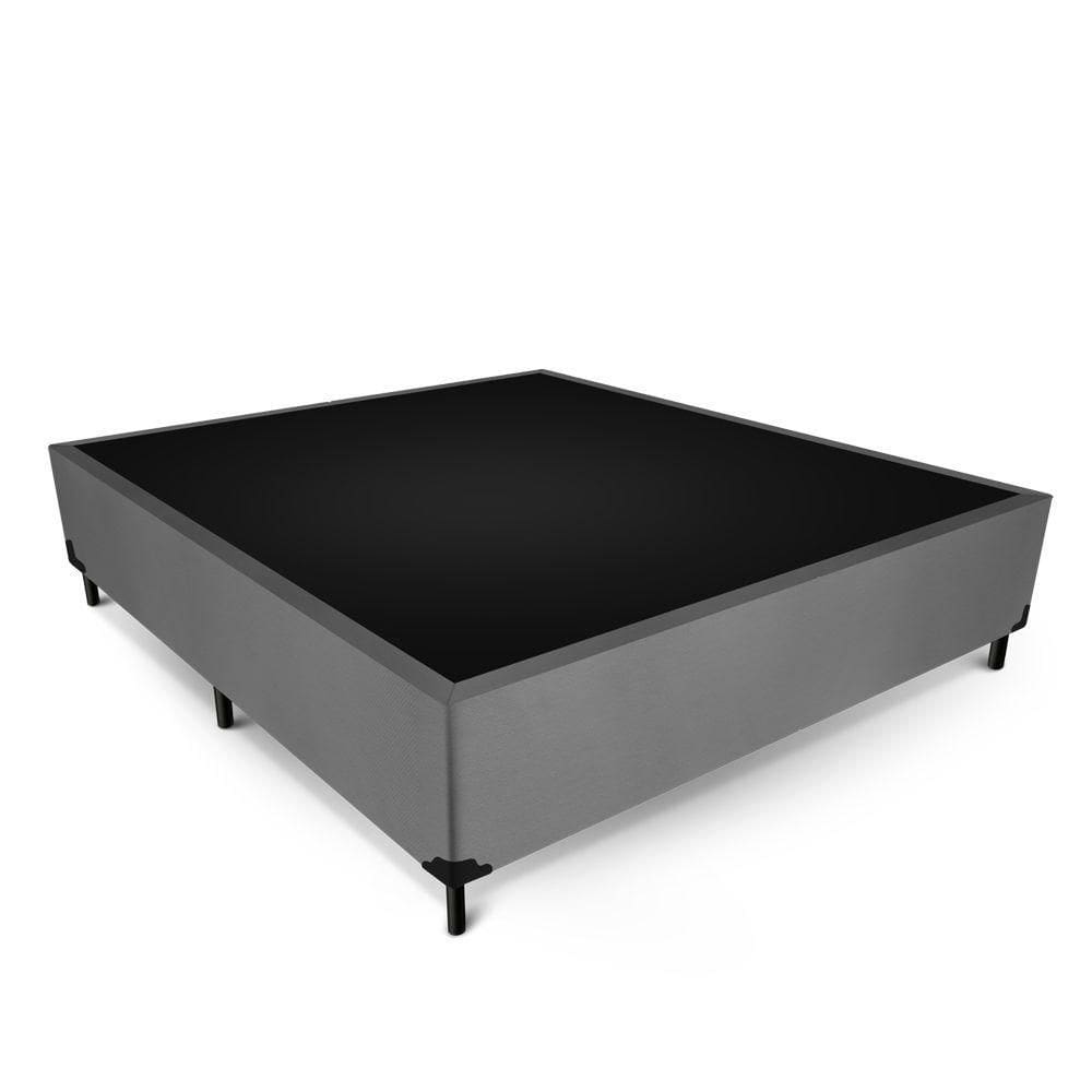 Box Max Ultra Blindado Suede Chumbo Casal 138x188x42cm