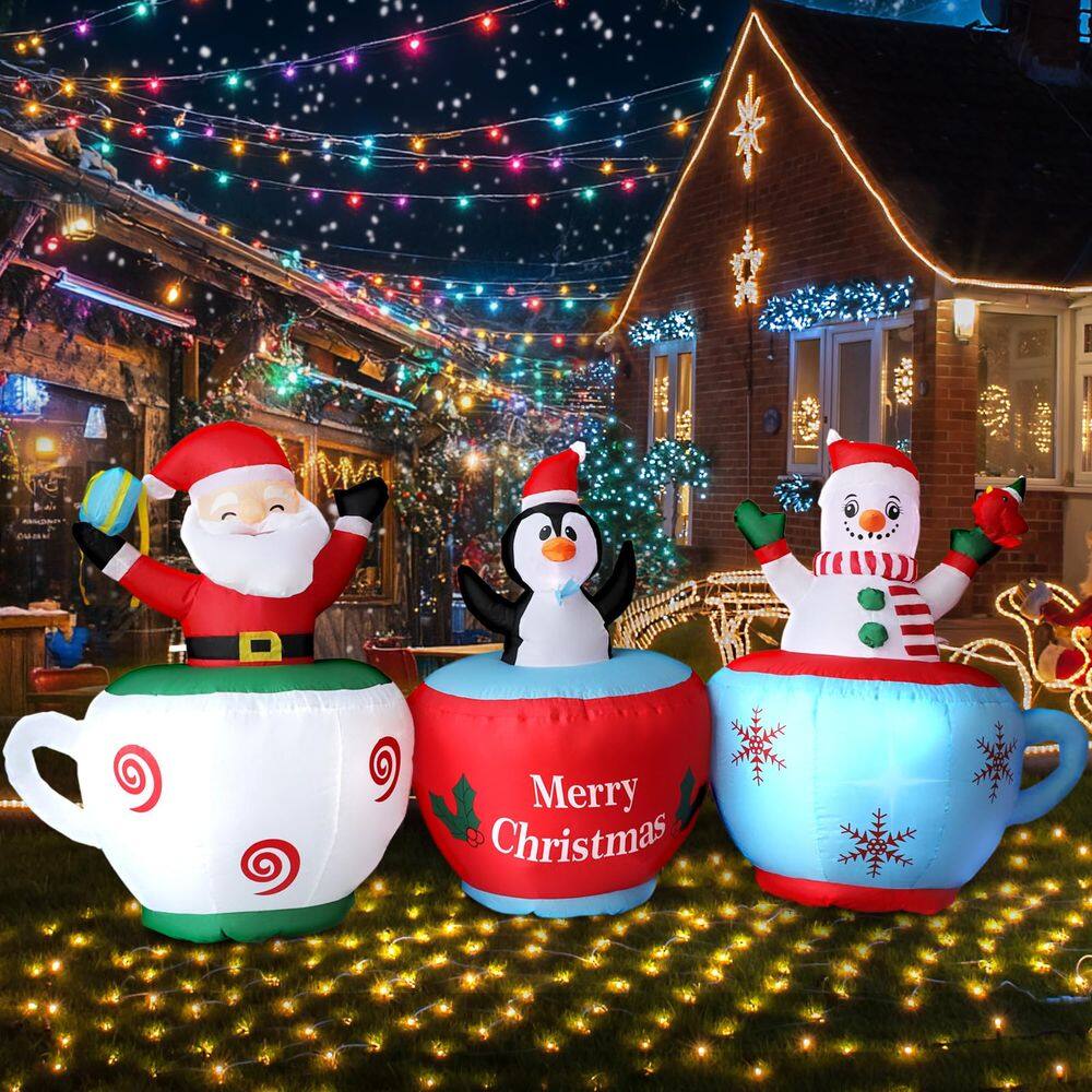 Pinguim inflável de Natal SKRSOUL 7FT Snowman