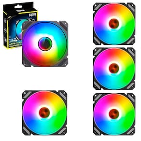 Kit 5 Cooler Para Gabinete 120Mm 12Cm Argb Revenger 3 Pinos