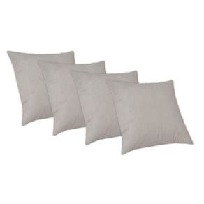 Kit 4 Capas De Almofadas 50X50 Suede Premium Glamour Avelã