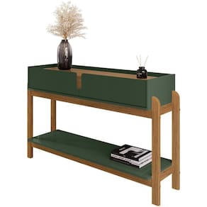 Aparador 2 Gavetas 50524 130cm Verde Oliva Cedro Dcasa Verde Oliva Cedro