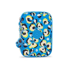 Estojo Escolar/ Necessaire Kipling 100 Pens Leopard Floral