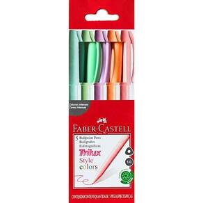 Caneta Esferográfica Trilux Style Colors 5 Cores Faber-castell