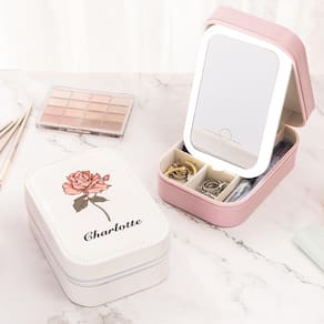 Organizador de joias de viagem CALLIE Personalized Birth Flower