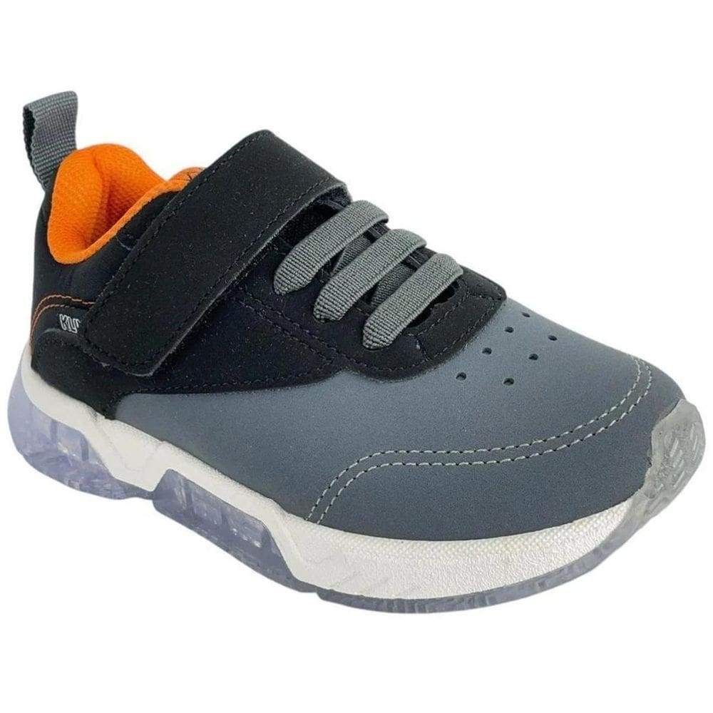 Tênis Infantil Klin Light Menino - Preto e Cinza