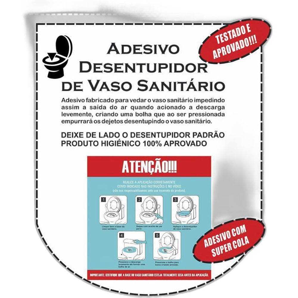5 Adesivo Desentupir Vaso Sanitário Entupido Descartavel