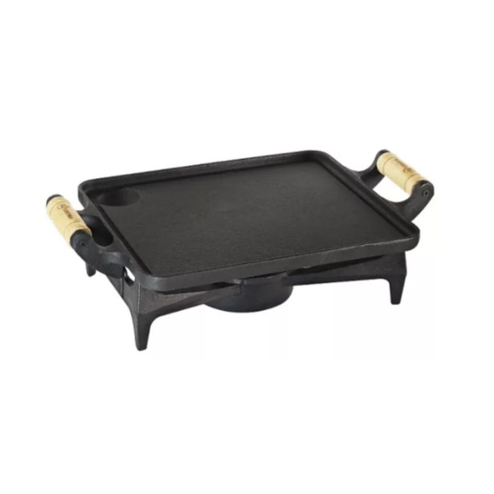 Chapa Rechaud De Mesa Ferro Fundido Retangular Liso Completo
