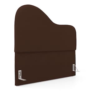 Cabeceira Orgânica Cama Box Casal Padrão Sea 140cm com Frame Suede Marrom - Desk Design