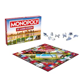 Jogo de tabuleiro Monopoly St Louis MO Edition para crianças de 8 anos ou mais