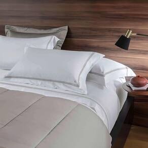 Jogo Cama Queen Em Algodão 300 Fios Munique Kacyumara Branco