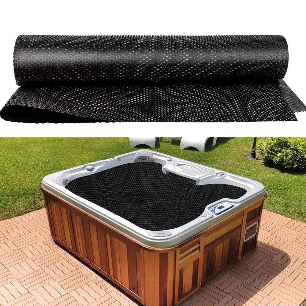 Tampa solar para piscina RGJ 6 x 6 pés, 16 mil de espessura, preta