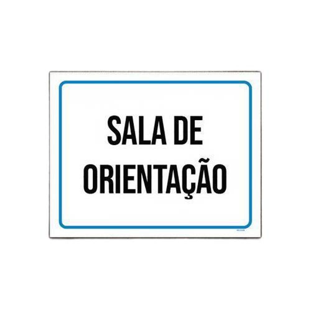 Placa Sinalização Sala De Orientação 18x23cm 5un