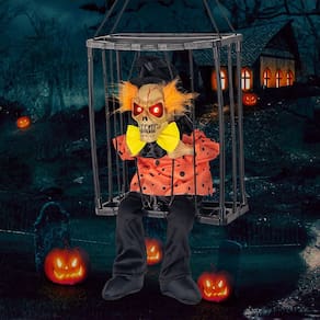 Decorações de Halloween Hanging Cage Ghost HIEMAO Spooky