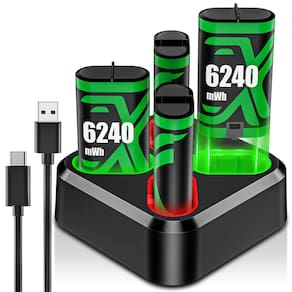Pacote de bateria do controlador Xbox DBEPANK recarregável 4x6240mWH