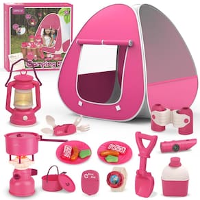 Conjunto de acampamento Fidecexv Kids com barraca dobrável, ferramentas de 3 a 6 anos