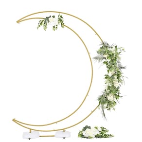 Suporte de arco de casamento Vincidern Half Moon 2,1 m com retangular B