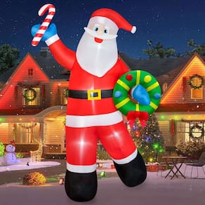 Papai Noel inflável de Natal BrdJade 3,6 m com luzes LED