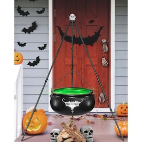 Decorações de Halloween DJROLL Witches Cauldron com luzes