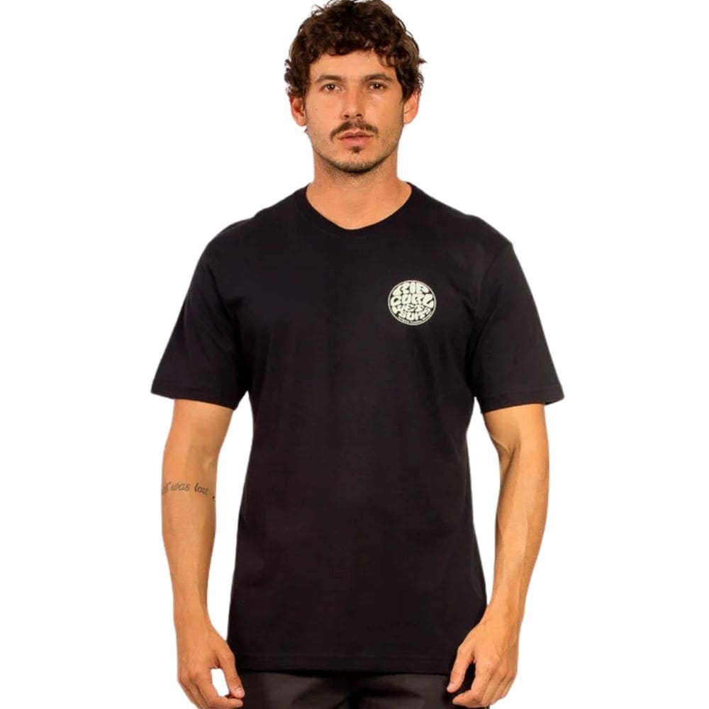 Camiseta Masculina Plus Size Wettie Logo Preta 0037MTE Preto