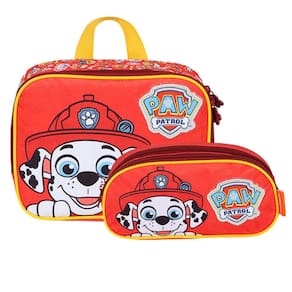 Lancheira Patrulha Canina Escolar + Estojo Duplo Aveludada