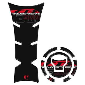 Adesivo Protetor Tanque E Bocal Moto Honda Twister 300 2023-2024 Preto