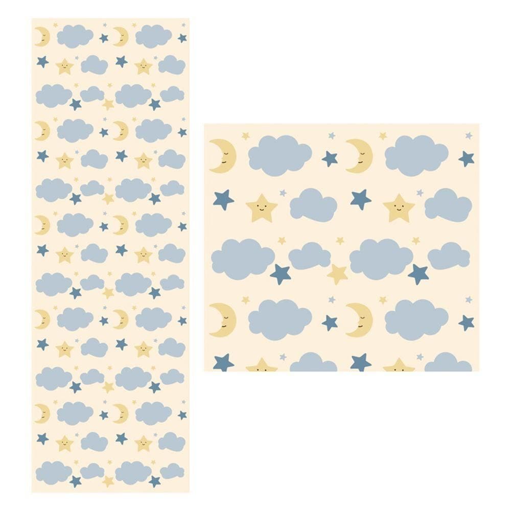 Papel De Parede Adesivo Nuvem 1,5 Metros O Rolo Np368
