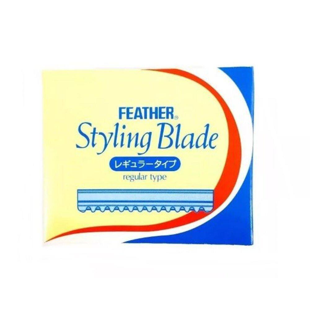 Lâminas Feather Desfiar Cabelo 10 Unid. Aço Inox