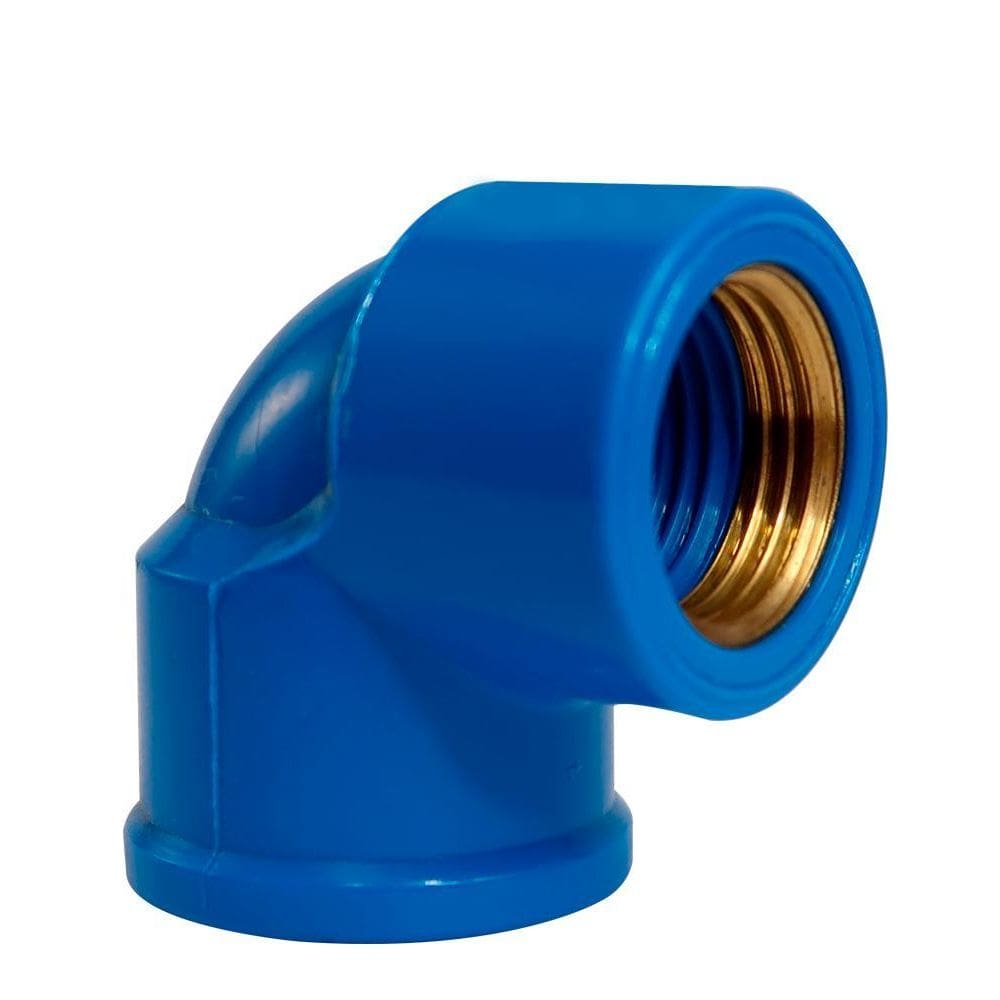 Joelho Azul Soldável X Rosca Bucha Latão 90º 25 X 1/2 Shiva