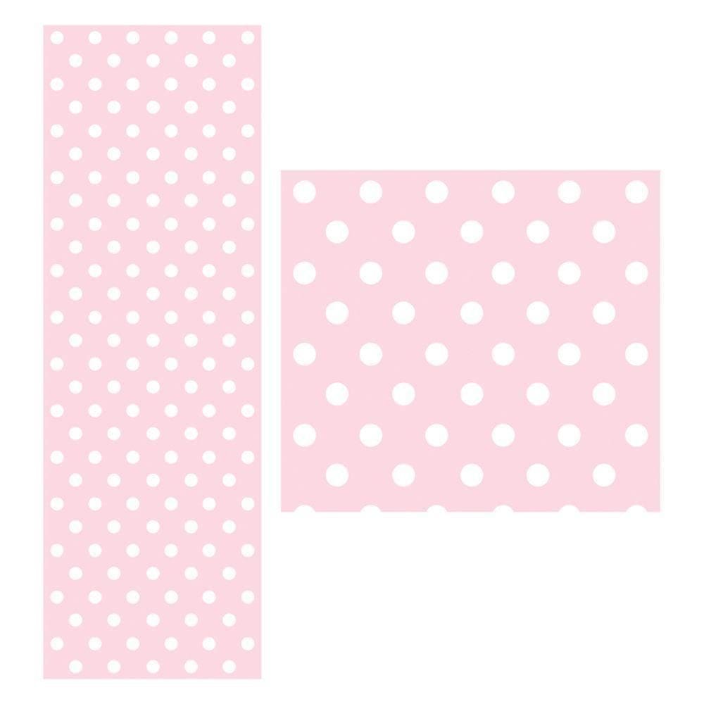 Papel De Parede Adesivo Bolinha Rosa Grande 1,5 Metros O Rolo Np362