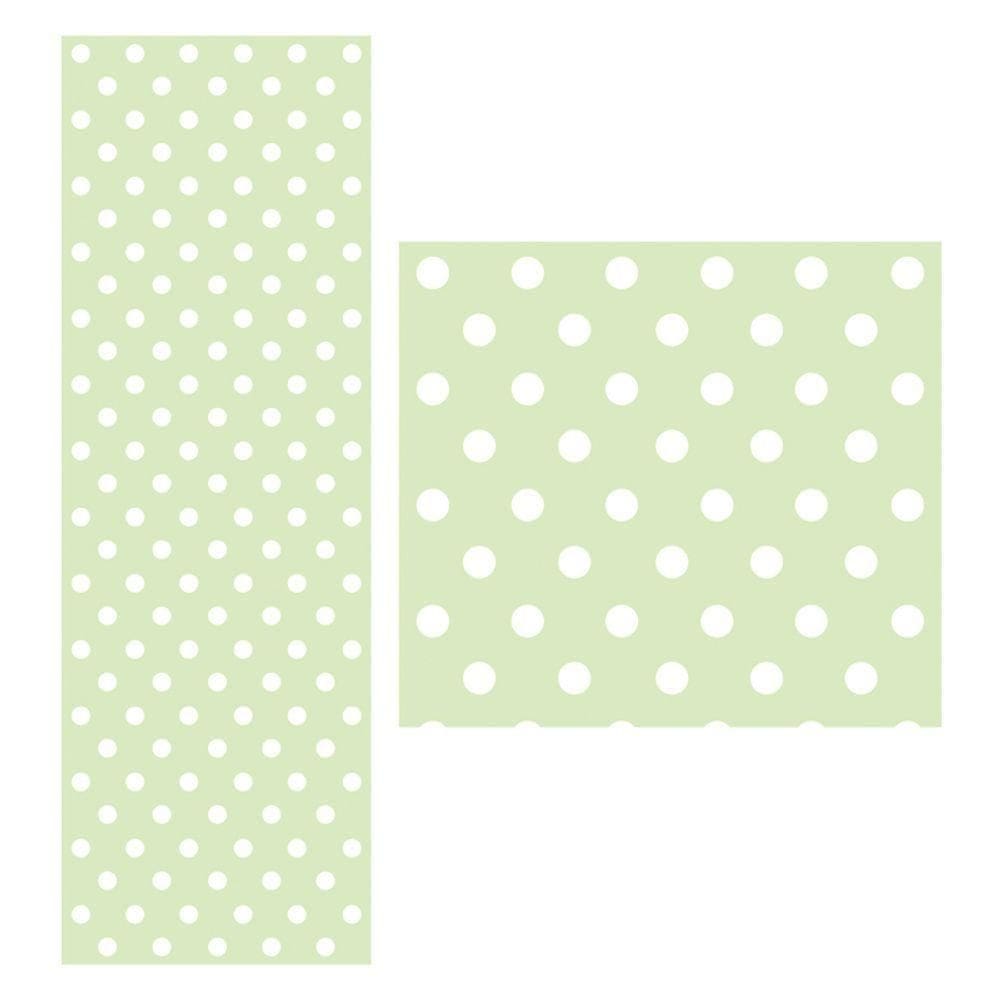 Papel De Parede Adesivo Bolinha Verde Grande 1,5 Metros O Rolo Np361