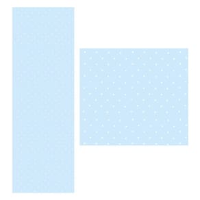 Papel De Parede Adesivo Bolinha Azul 1,5 Metros O Rolo Np358