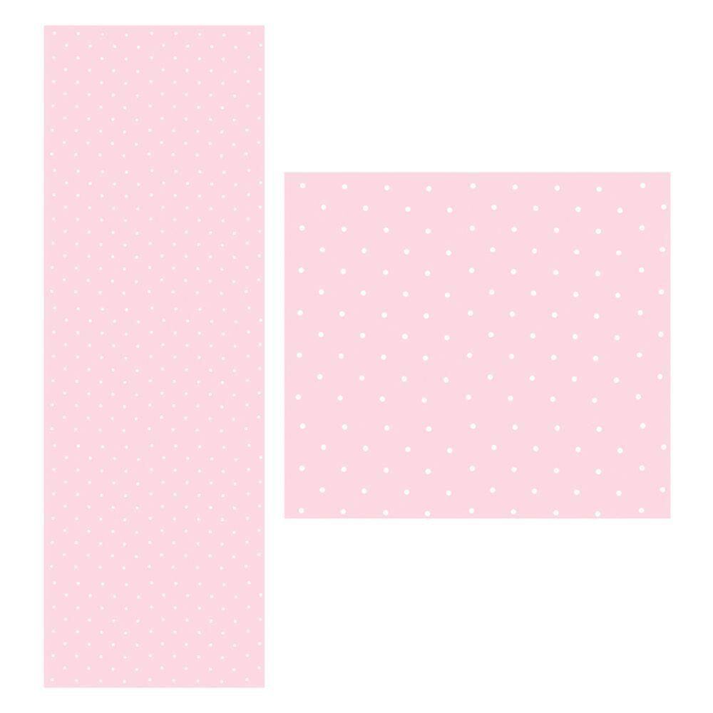 Papel De Parede Adesivo Rosa Bolinha 1,5 Metros O Rolo Np357