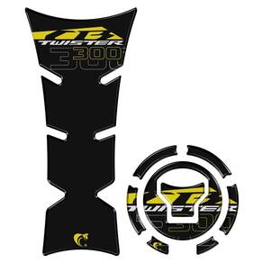 Adesivo Protetor Tanque E Bocal Moto Honda Twister 300 2023-2024 Amarelo Amarelo