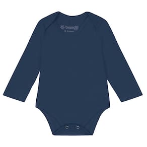 Body Manga Longa Bebê Unissex Em Cotton Brandili Baby Azul