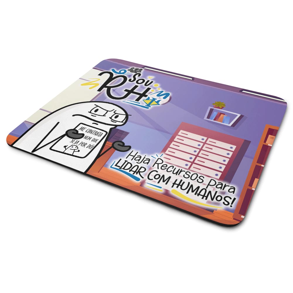 Mouse Pad Flork Profissões - Sou Recursos Humanos