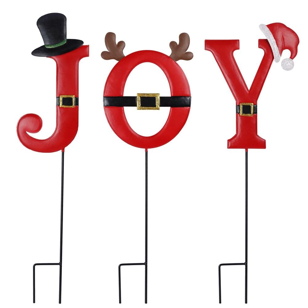 Decorações de Natal FORUP Joy Garden Stakes (3 unidades)