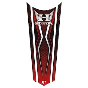 Adesivo Faixa Gravata Resinado Tanque Moto Honda Vermelho Vermelho